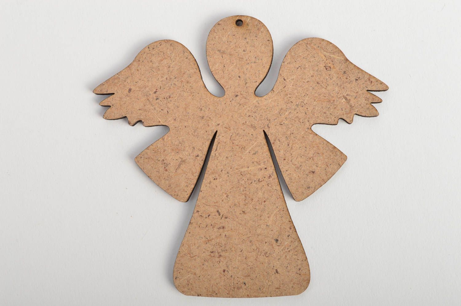 Small handmade MDF craft blank for creative work flat figurine of angel photo 2