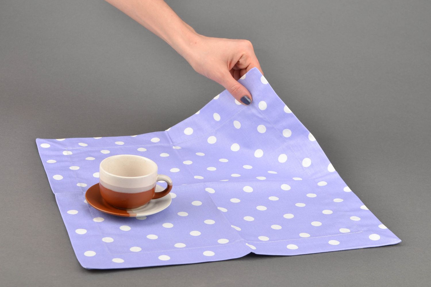 Текстильная салфетка из хлопка на стол фото 2