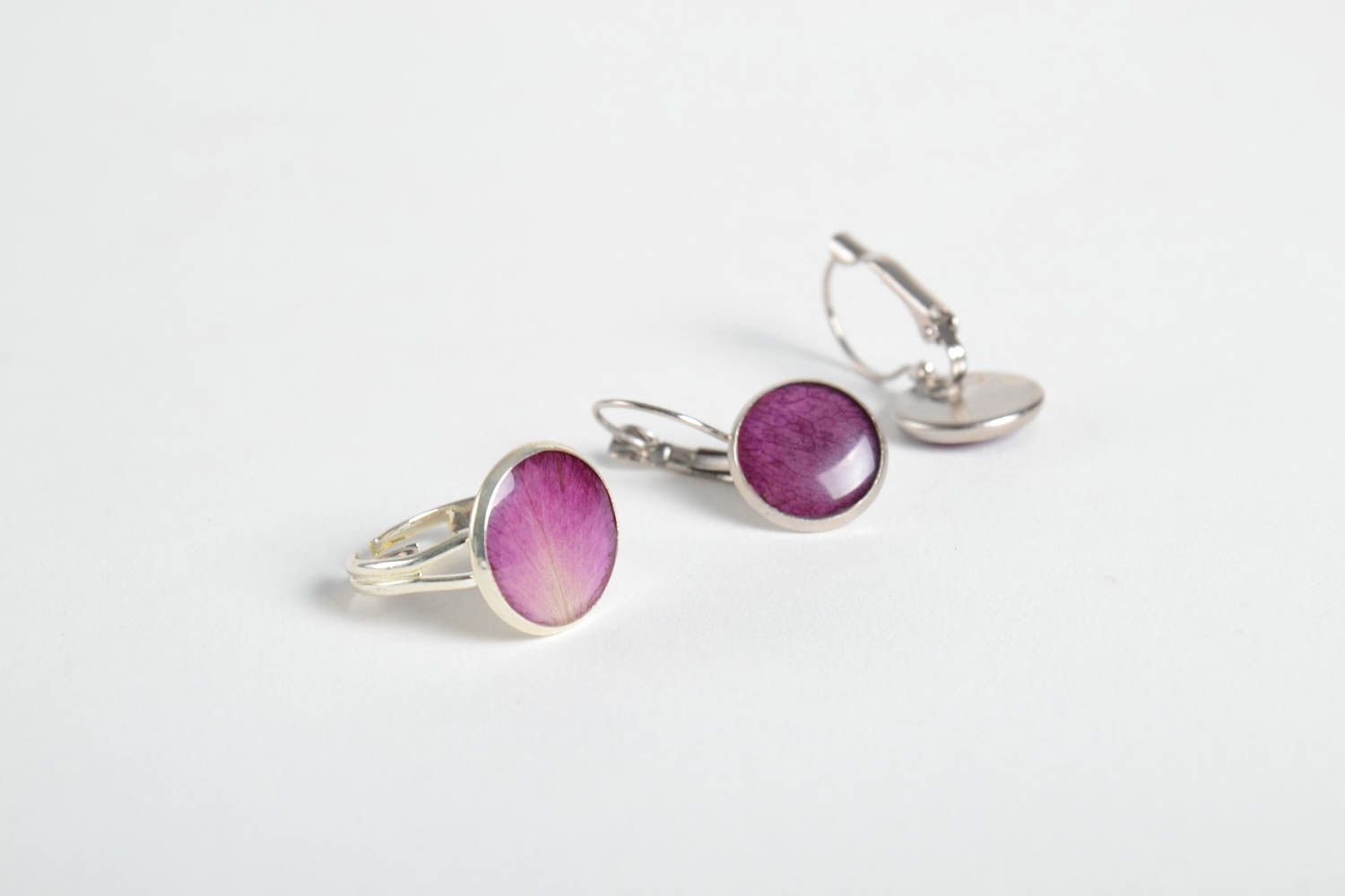 Handmade stylish earrings elite designer accessories feminine unusual ring photo 4