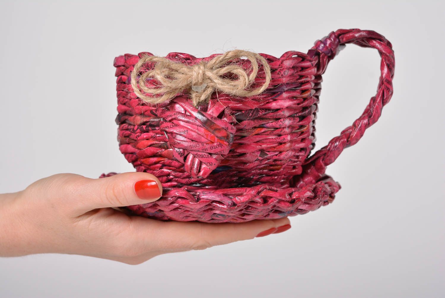 Stylish handmade woven basket fruit bowl paper basket bedroom designs gift ideas photo 3