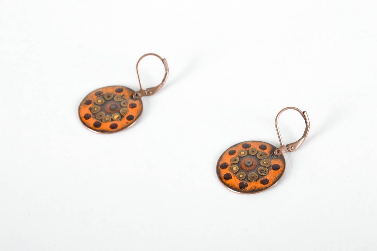 Copper earrings photo 1