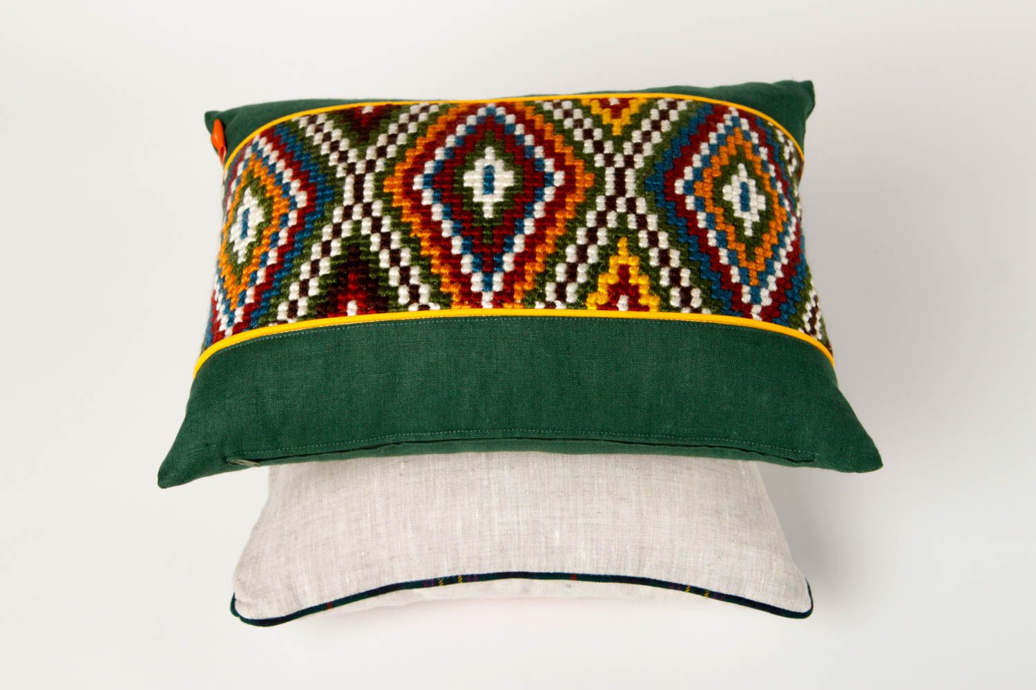 Cojín bordado para sofá hecho a mano objeto de decoración regalo original  foto 1