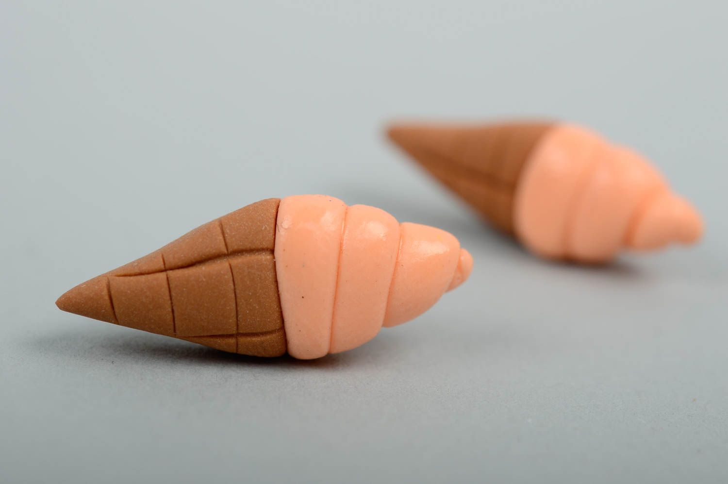 Unusual handmade plastic earrings funny stud earrings polymer clay ideas photo 1