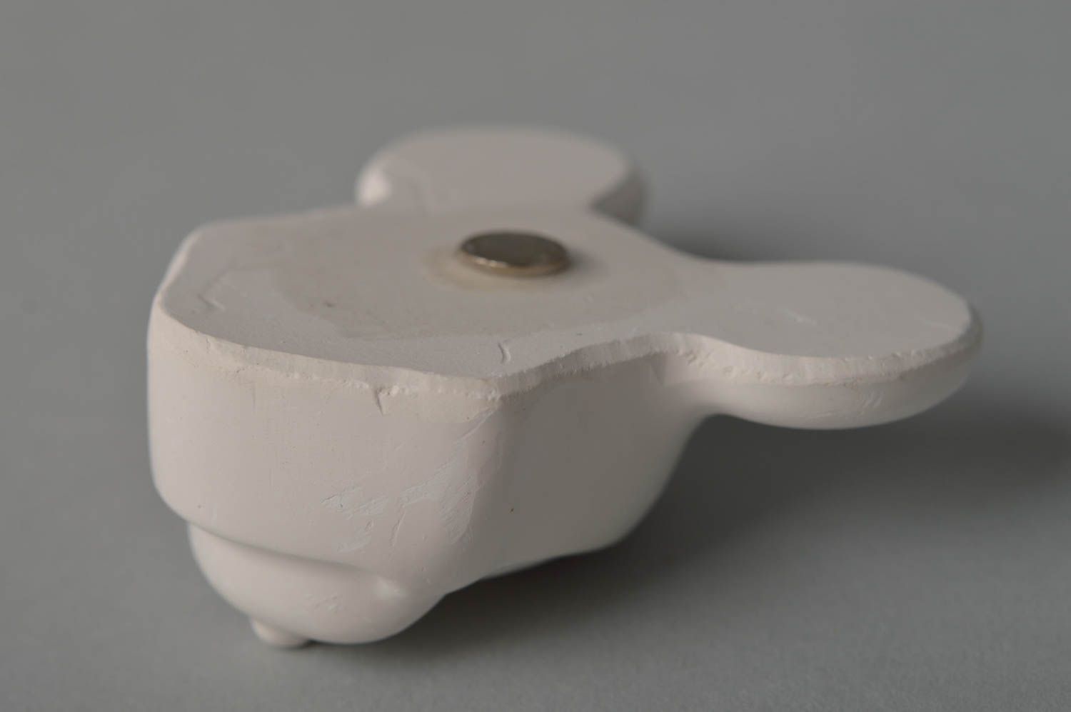 Kleiner Rohling zum Bemalen handmade Maus Figur origineller Kühlschrank Magnet foto 3