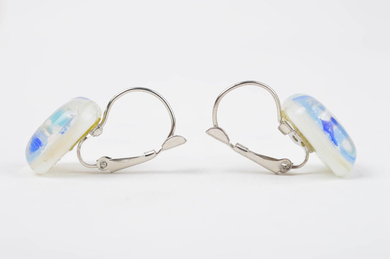 Boucles d'oreilles fantaisie Bijou fait main de verre design Cadeau femme photo 4