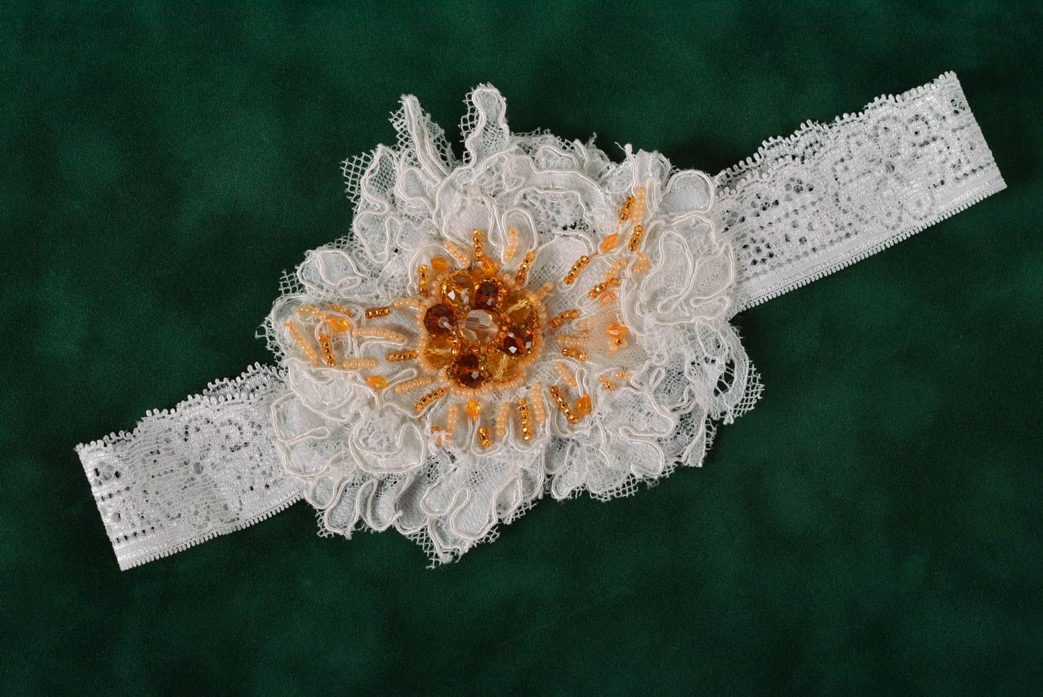 Подвязка невесты ручной работы свадебный аксессуар с цветком свадебное украшение фото 1