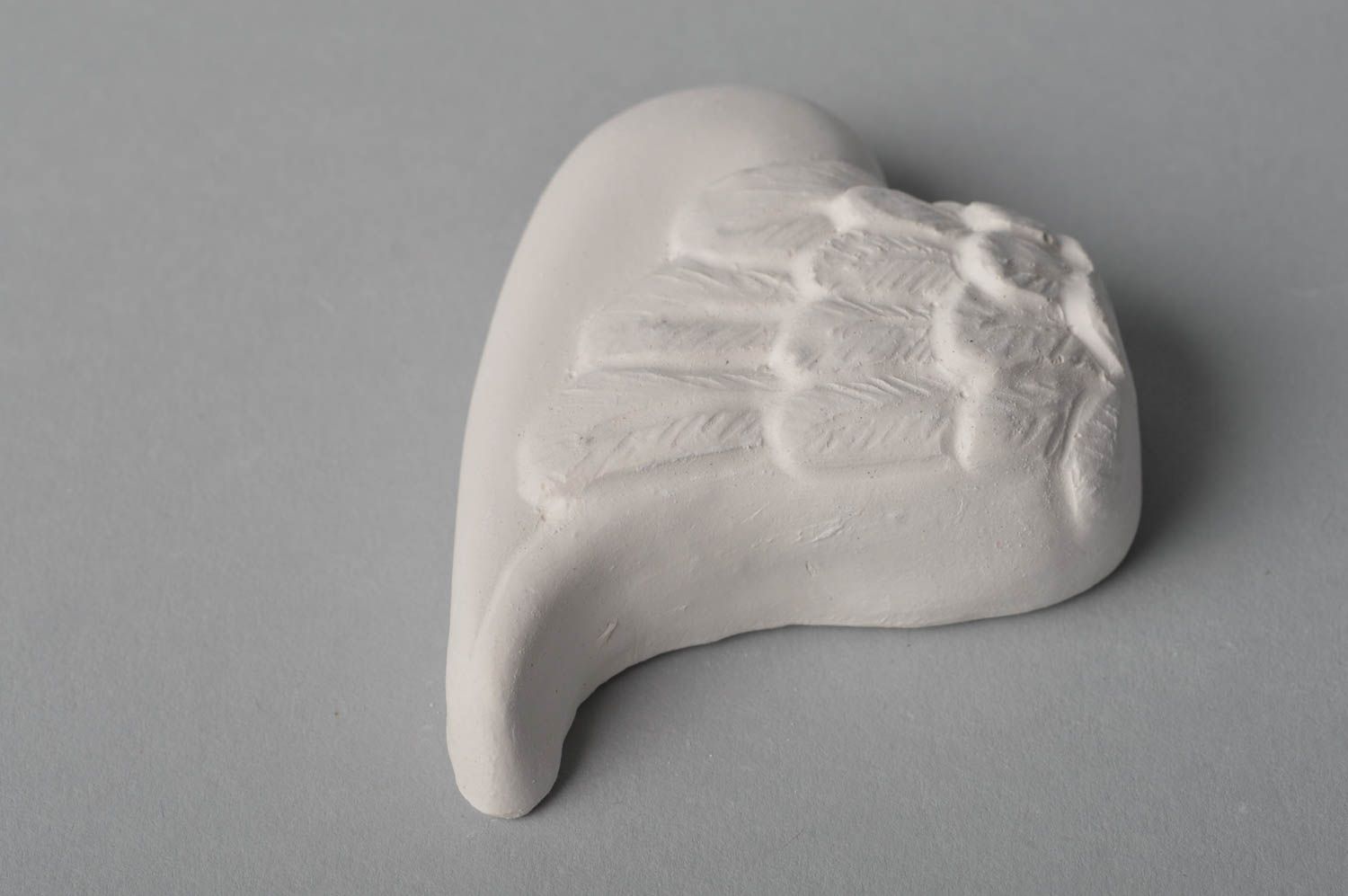 Figurine coeur faite main Figurine en plâtre avec aile Loisirs créatifs photo 2