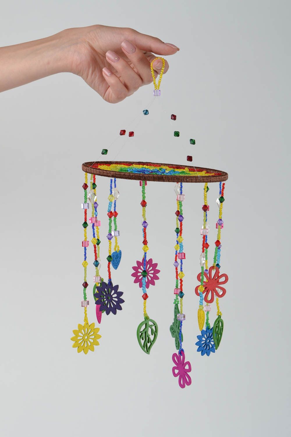 Suspension décorative fait main Objet décoratif multicolore original Idée cadeau photo 2