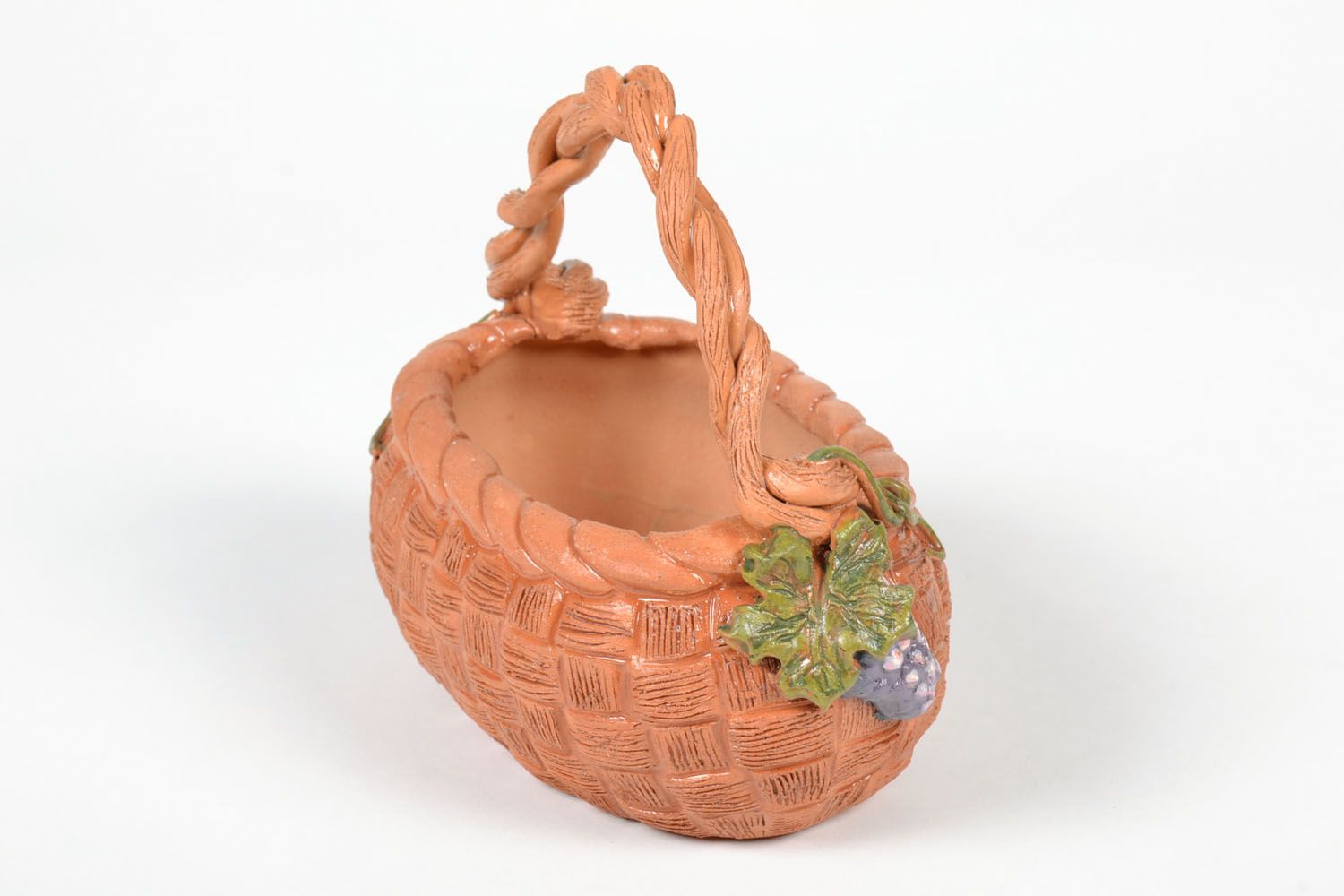 Ceramic basket Bunch of Grapes photo 4