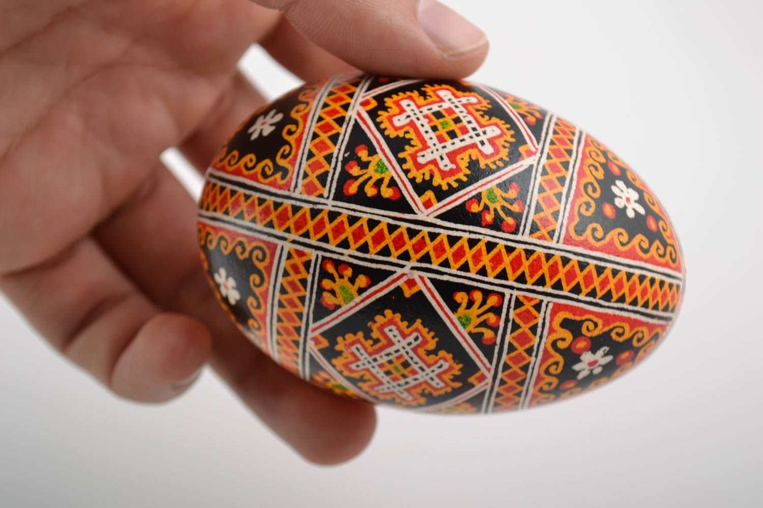 Huevo de Pascua de ganso pintado con acrílicos artesanal foto 2