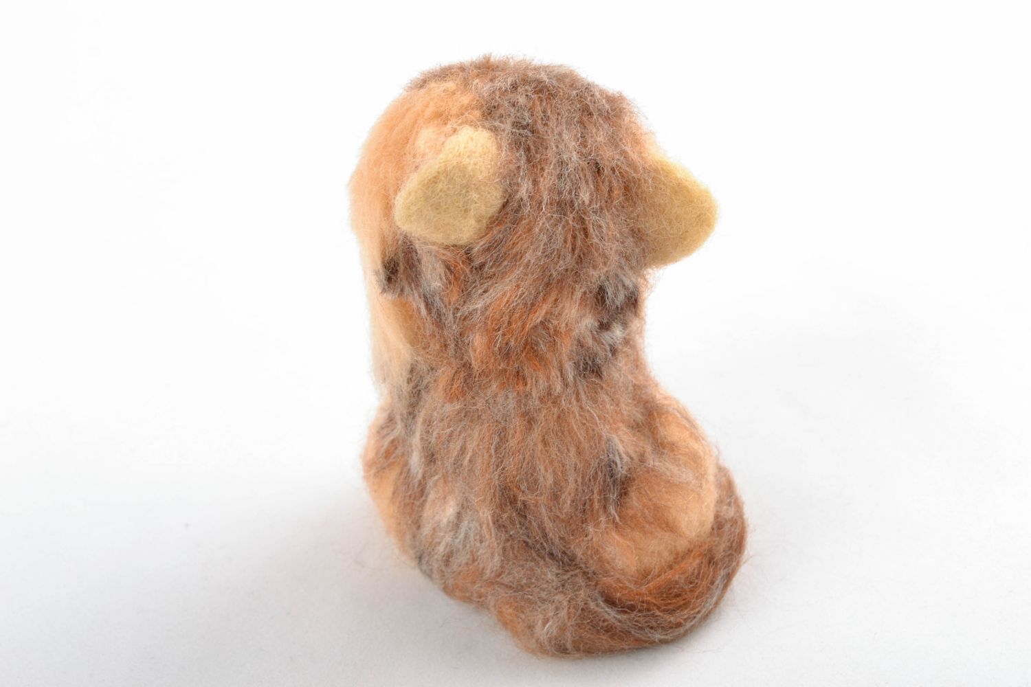Handmade toy felted of wool Cat photo 5
