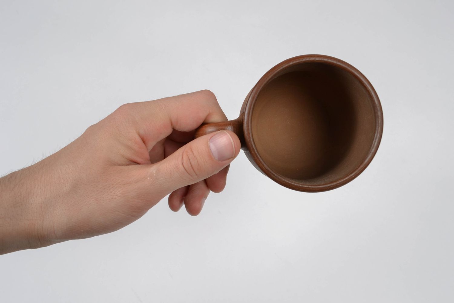 Чашка для чая керамическая в технике молочения фото 3