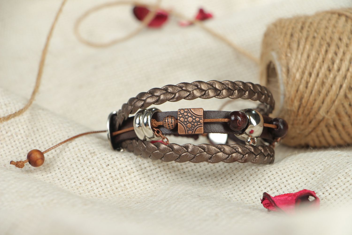 Handmade Armband aus Leder  foto 4