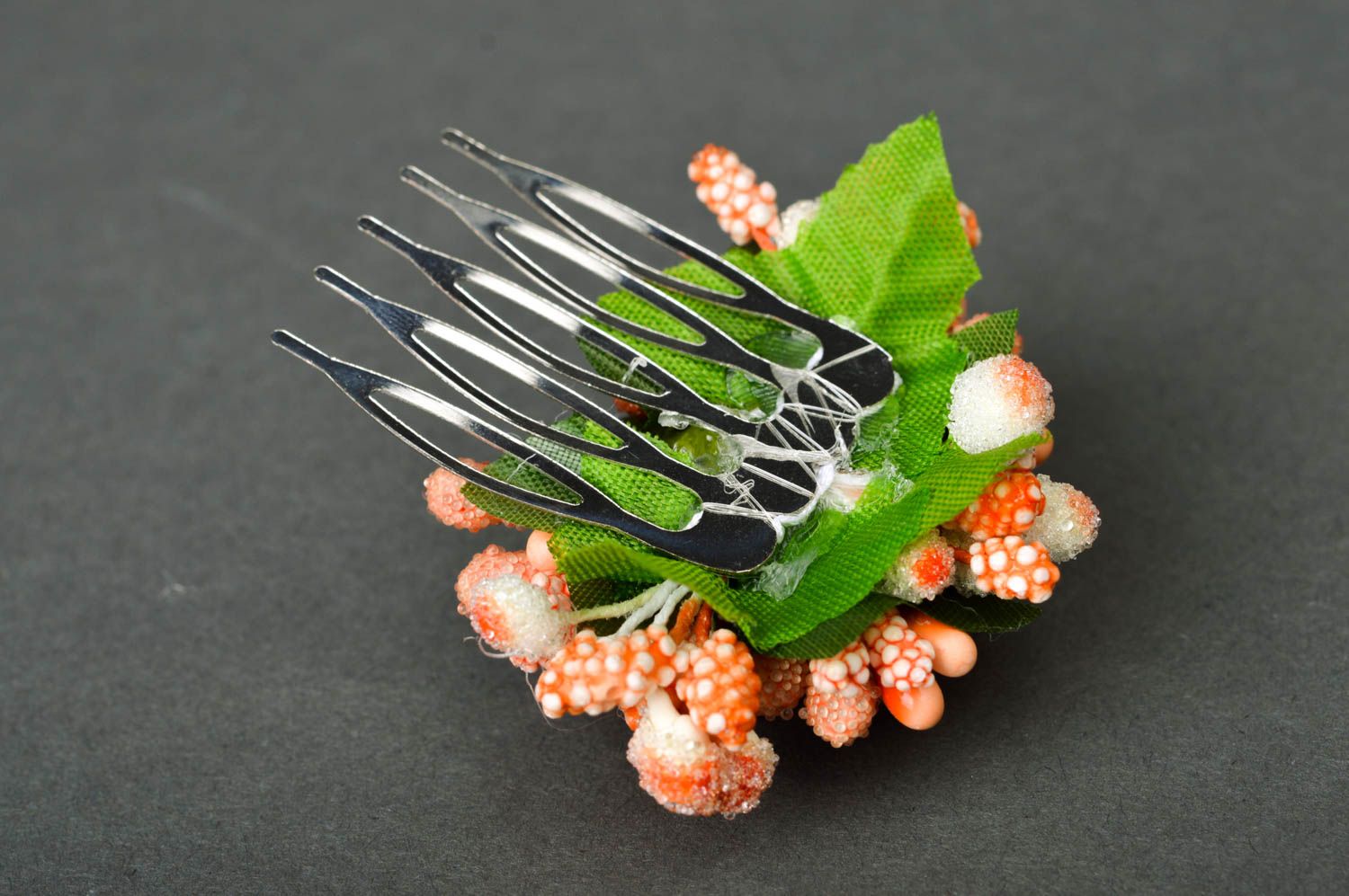 Handmade hair comb floral hair accessories use decorative hair comb gift ideas photo 5