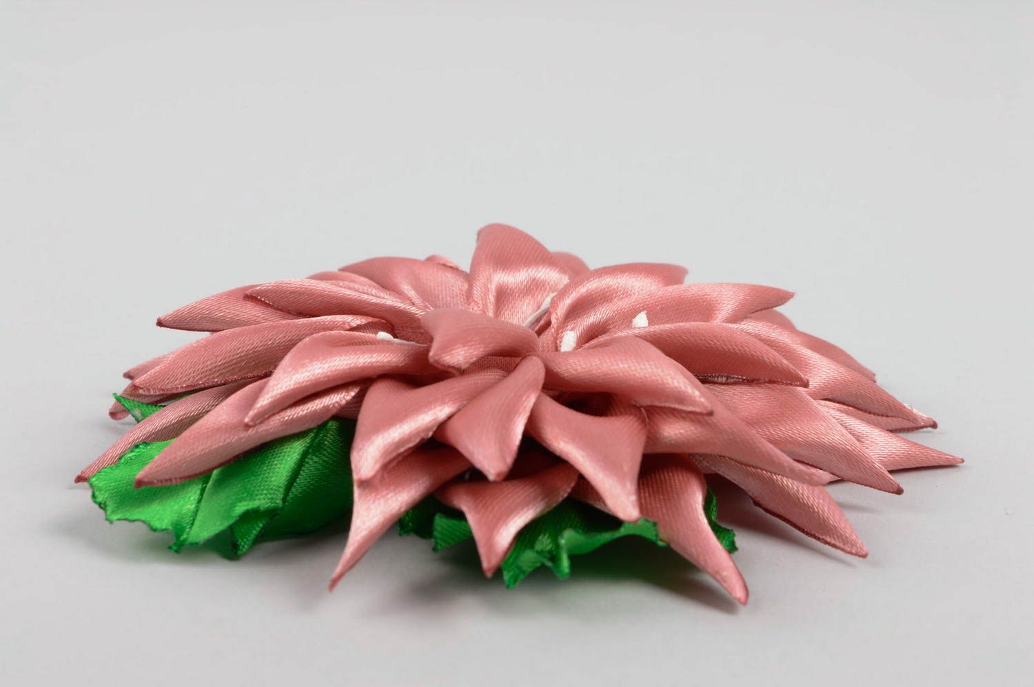 Handmade jewelry flower hair clip ribbon hair accessories for girls cool gifts photo 3
