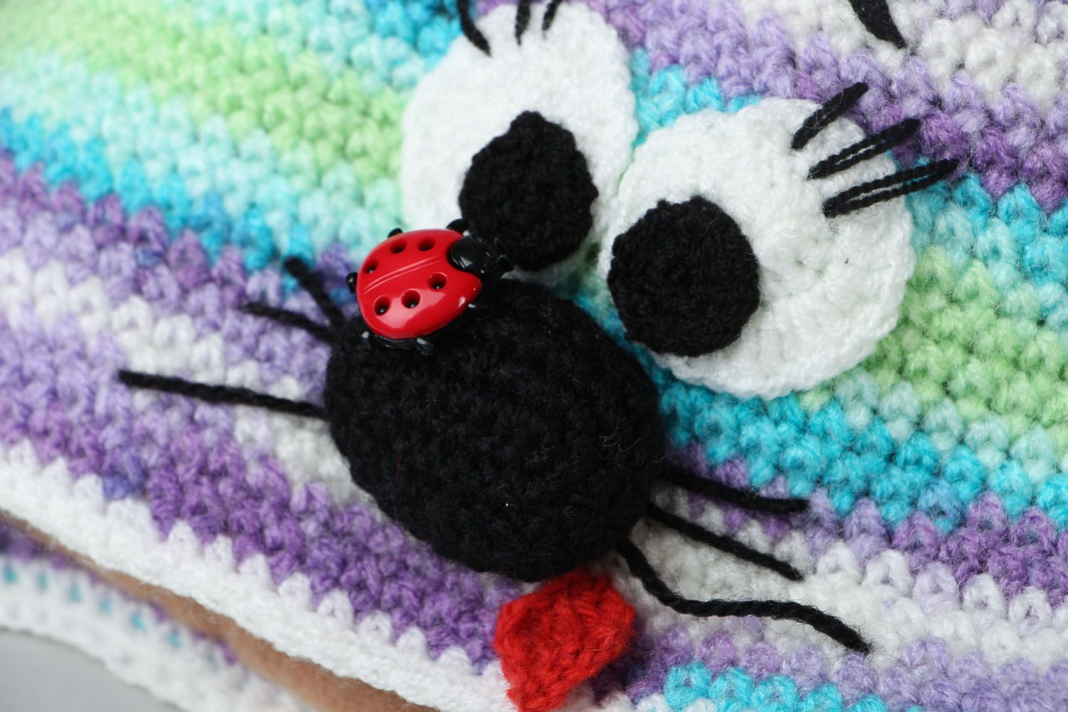 Crochet toy Cat with a Ladybird photo 2