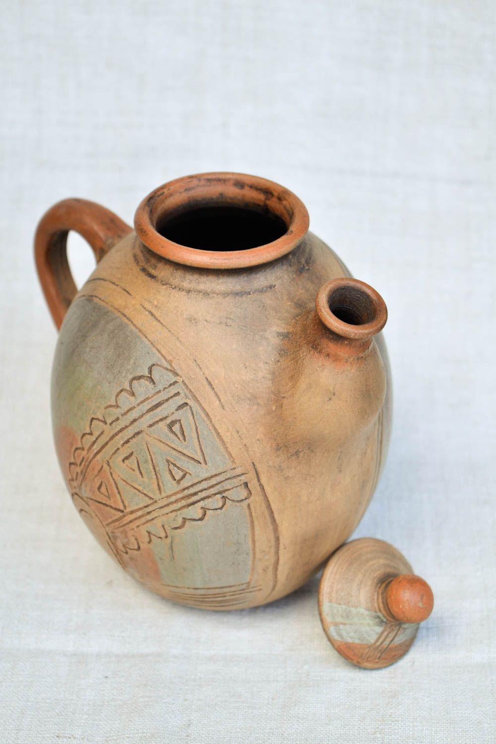 Stylish handmade teapot unusual ceramic ware beautiful designer home decor photo 3
