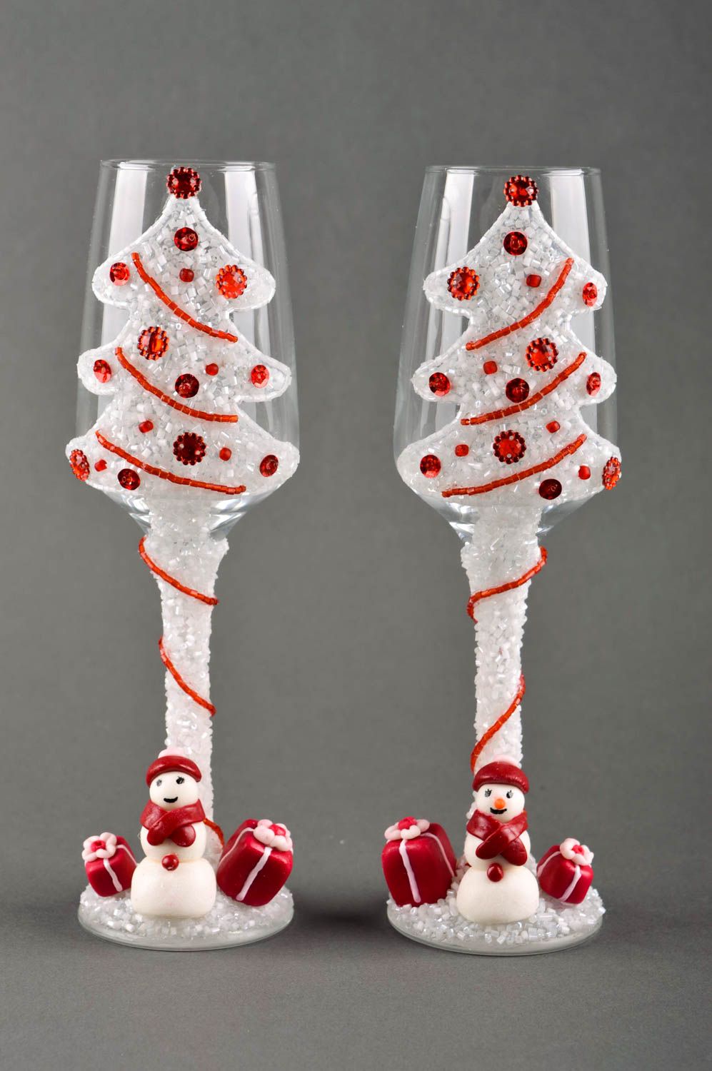 Copas de cristal artesanales utensilios de cocina adornados regalo original foto 2