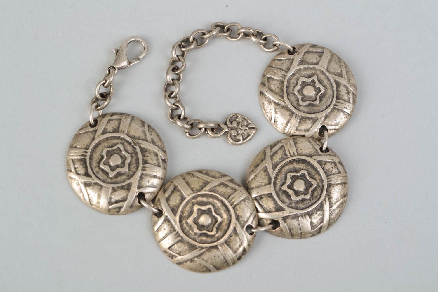 Bracelet en métal de style ethnique fait main zinc aluminium cuivre pour femme photo 5