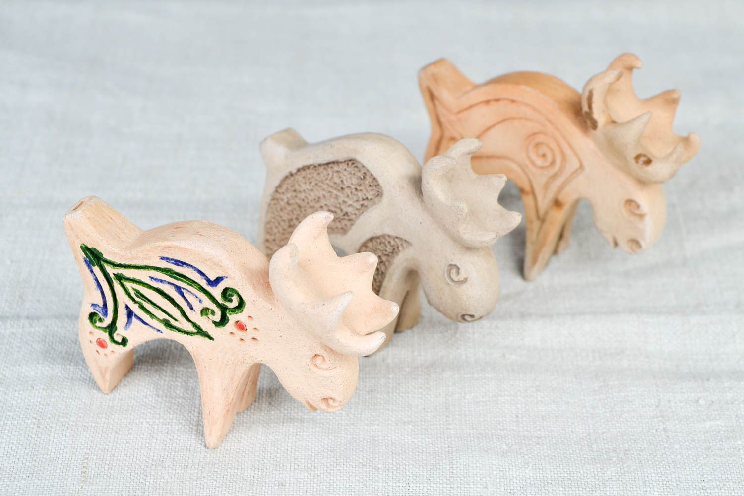 Сувениры глиняные ручной работы игрушки глиняные оригинальный подарок 3 штуки фото 3