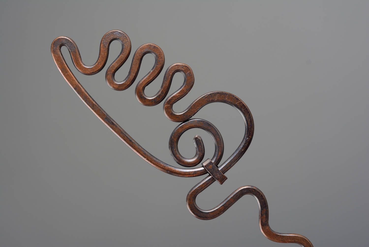 Schöne große Kupfer Haarnadel Wire Wrap für festliche und elegante Frisuren foto 3