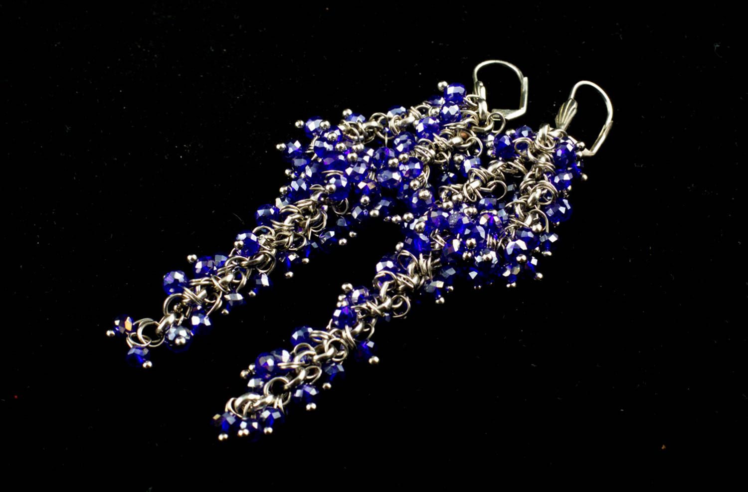 Handmade designer dangling earrings unusual elegant earrings stylish jewelry photo 5