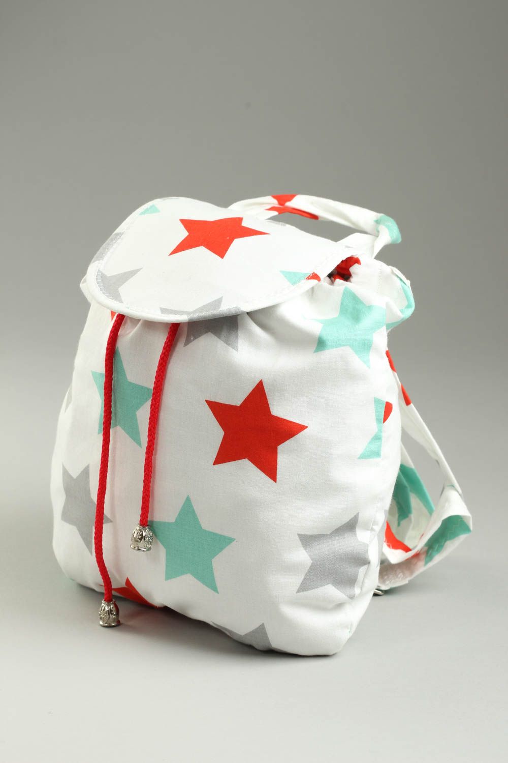 Маленький рюкзак хэнд мейд рюкзак для ребенка звезды текстильный рюкзак светлый фото 1