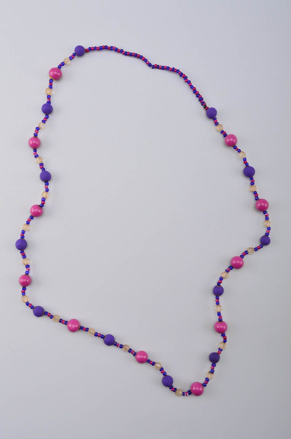Stylish handmade bead necklace plastic necklace beaded necklace for girls photo 3