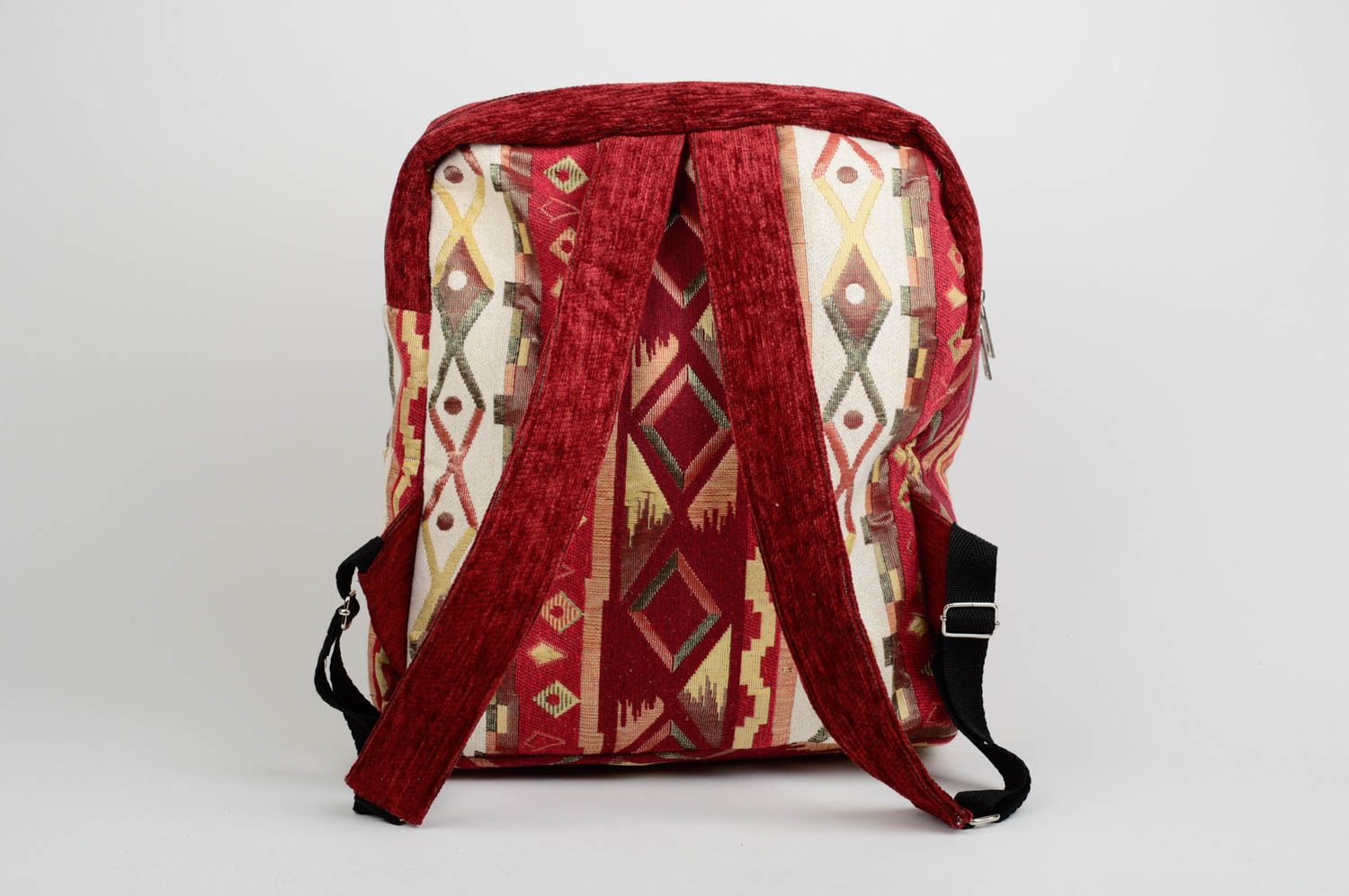 Handmade backpack fabric bag unusual backpack designer bag for girls gift ideas photo 3