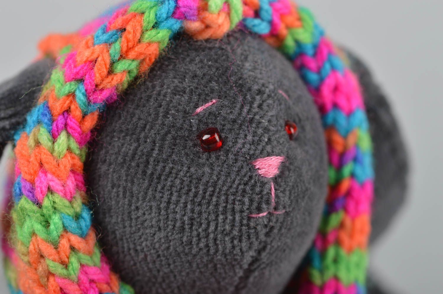 Игрушка заяц ручной работы авторская игрушка из флиса стильный подарок фото 2