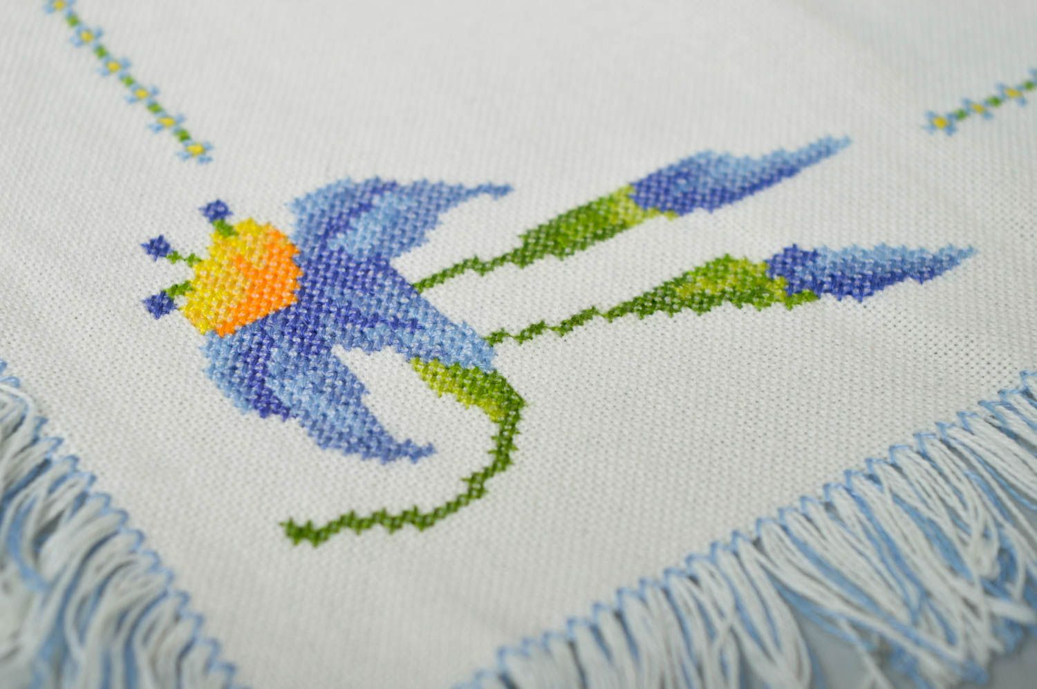 Handmade designer home textile unusual embroidered napkin stylish table decor photo 3