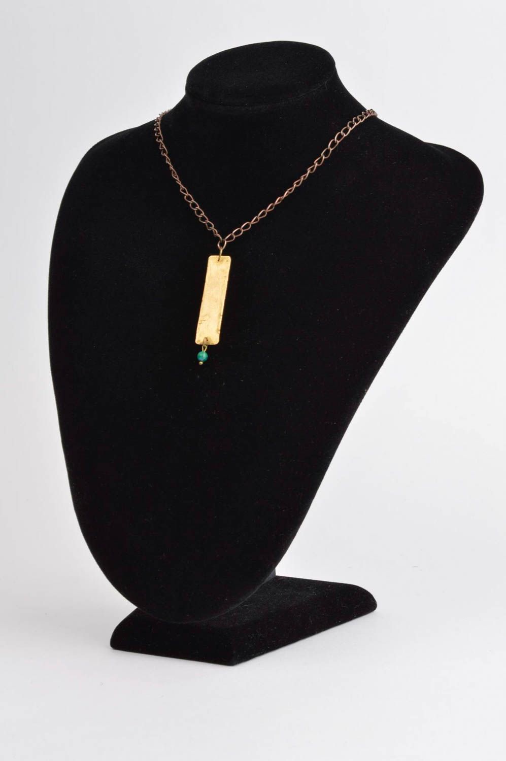 Brass necklace handmade designer jewelry metal necklace metal jewelry for women photo 1