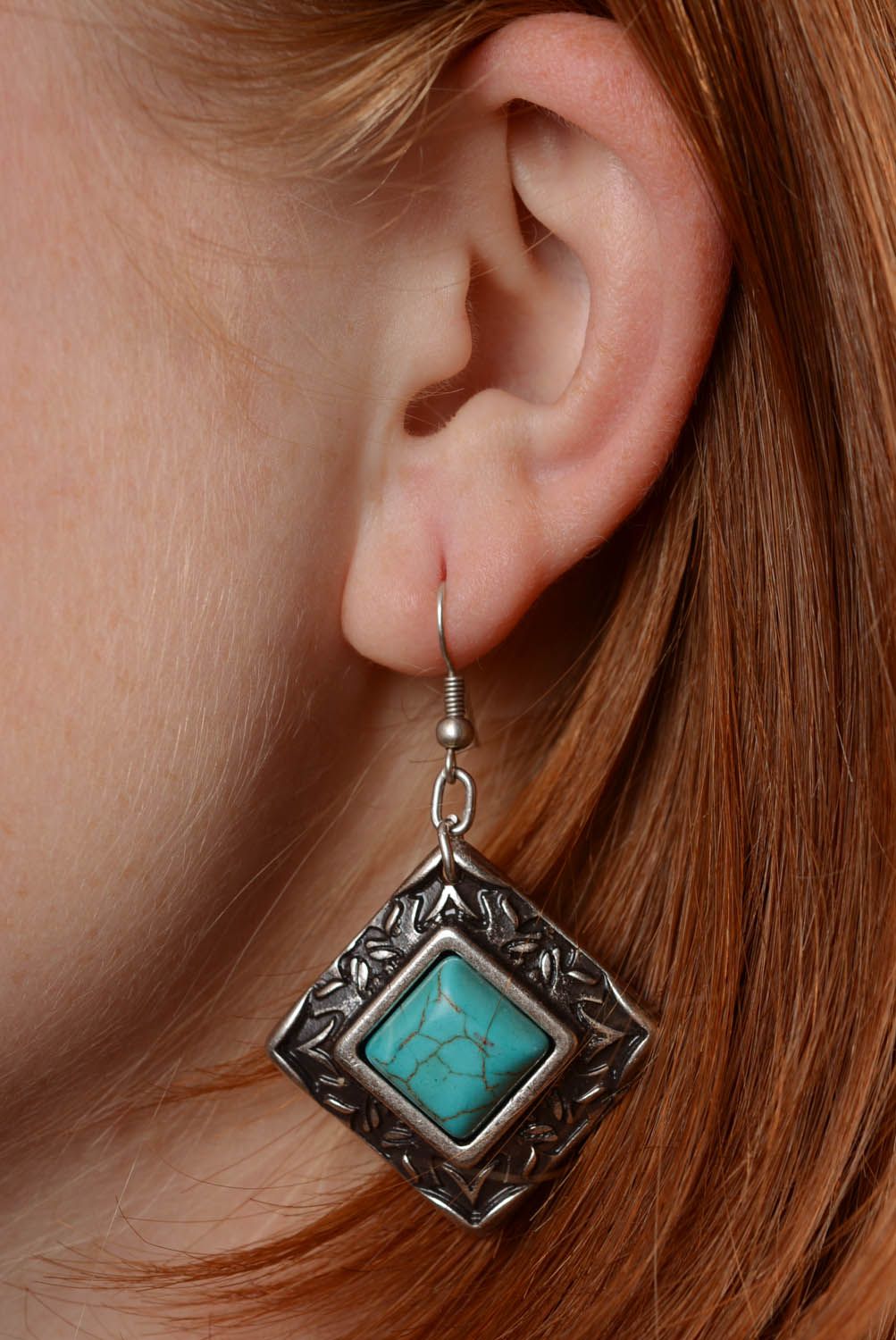 Earrings Argo with turquoise photo 5
