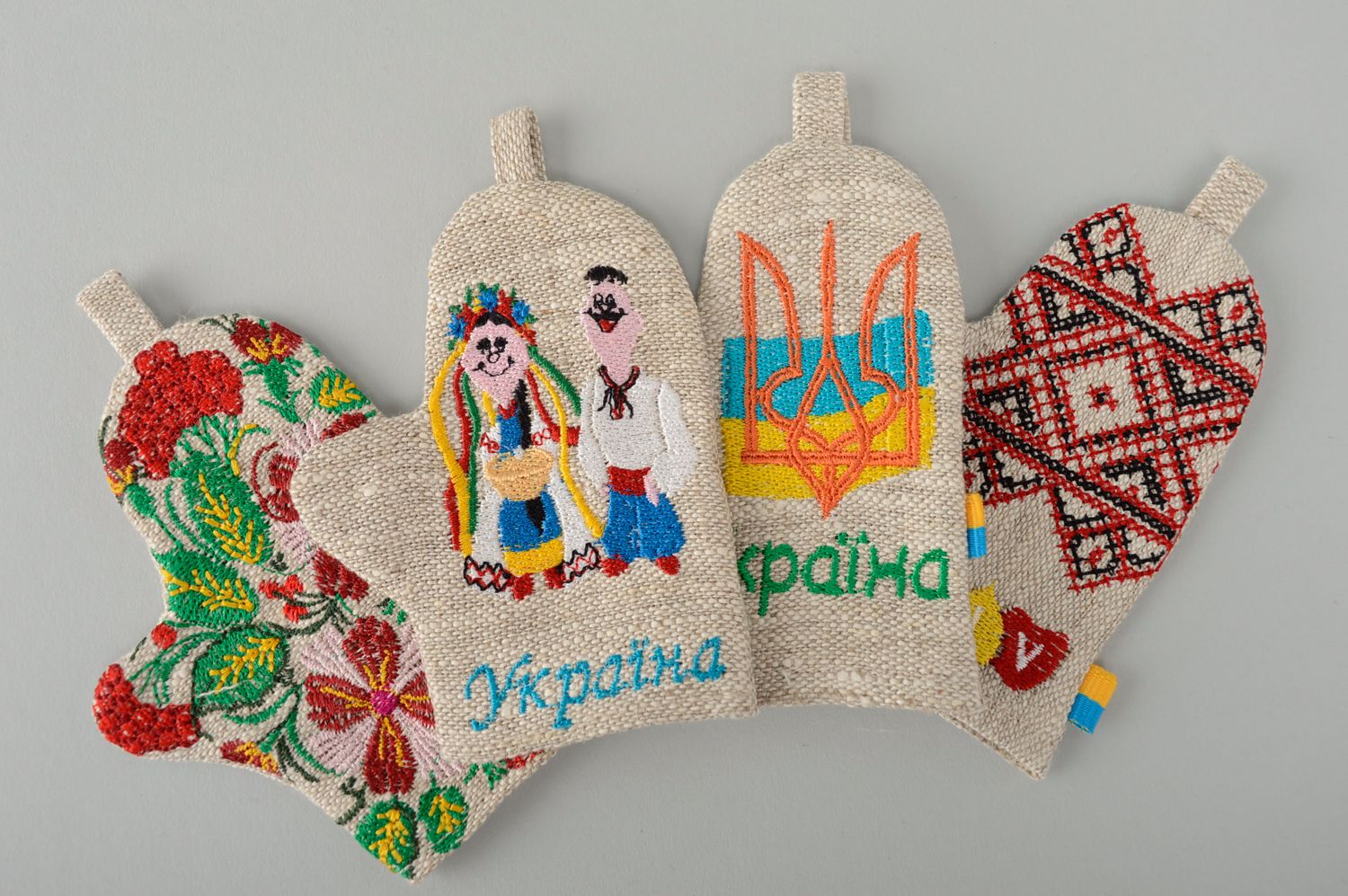 Aimant réfrigérateur artisanal style ethnique ukrainien Moufle photo 5