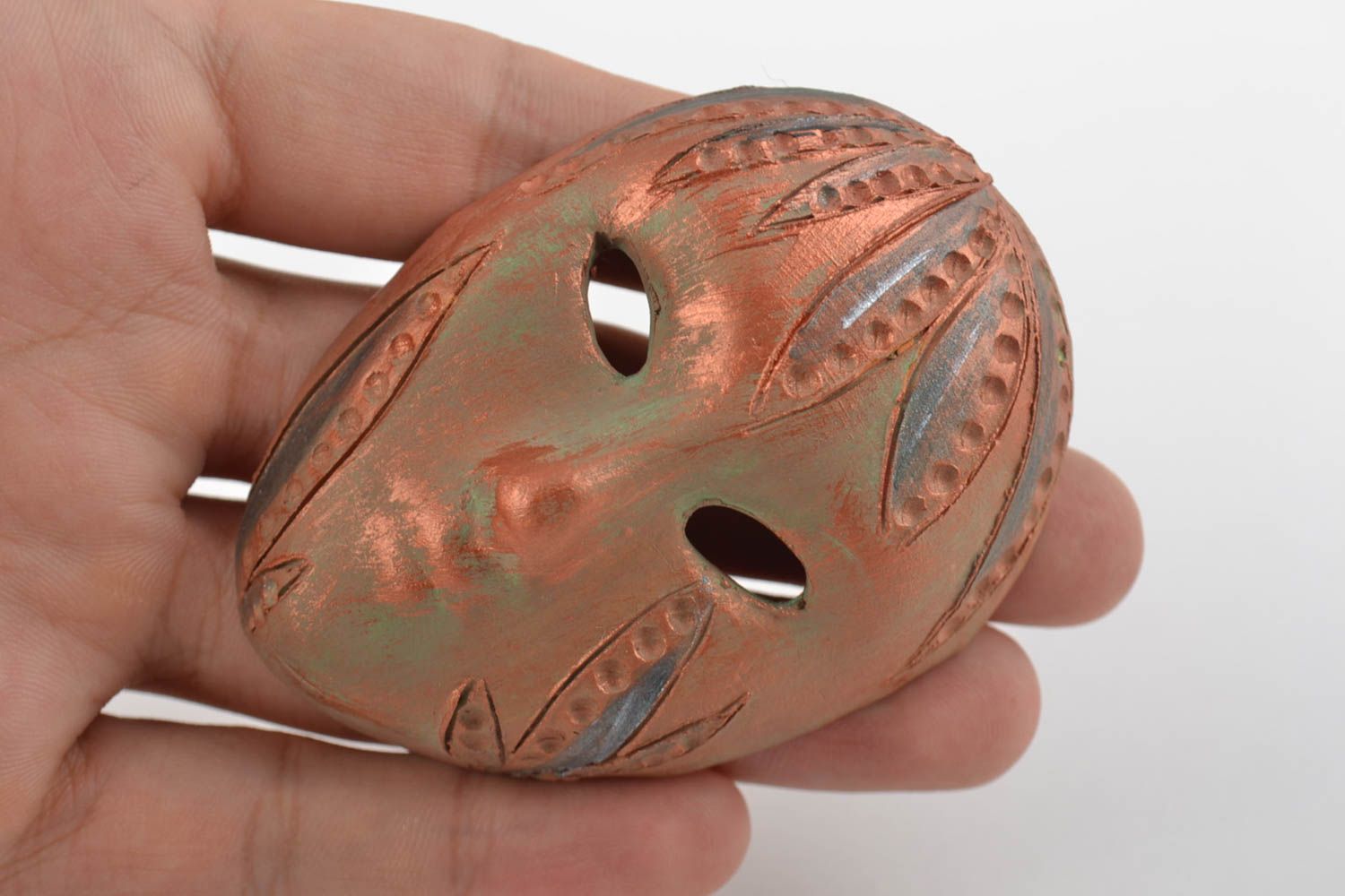 Designer Keramik Kühlschrankmagnet Maske handgemacht originell für Dekor foto 2