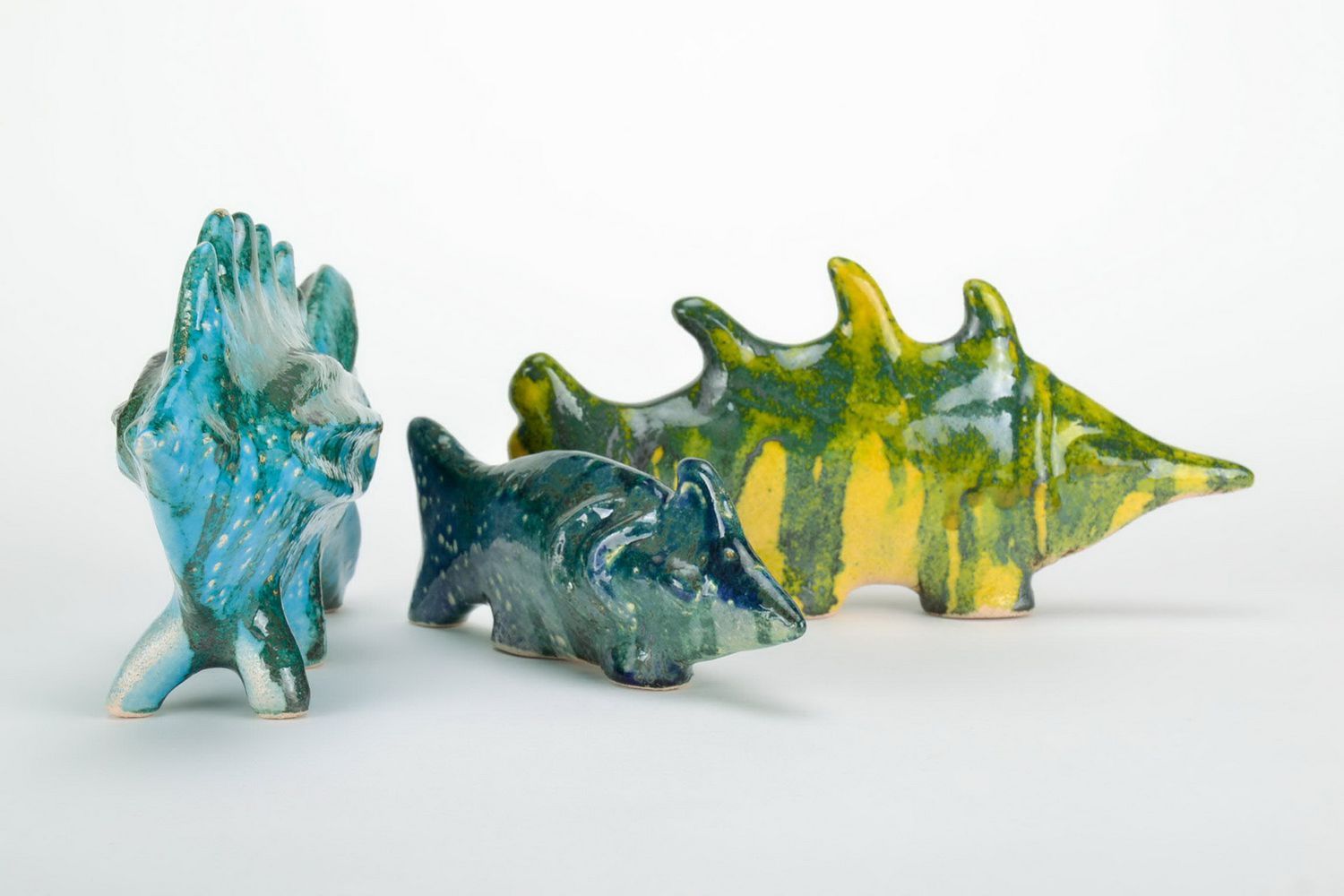 Set of ceramic statuettes Fish photo 2