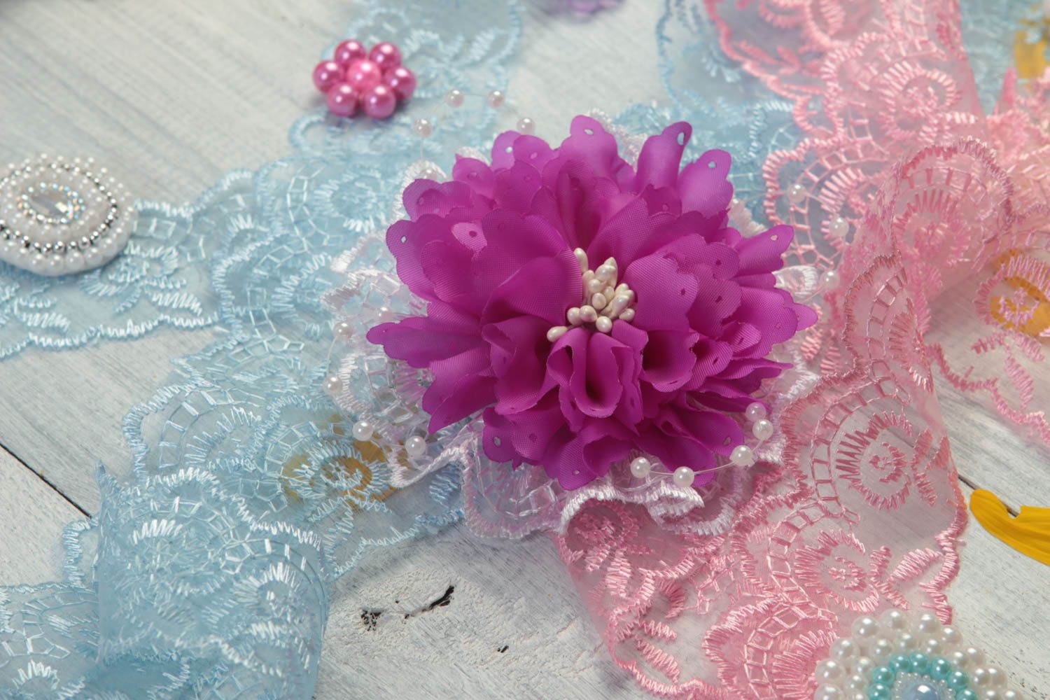 Lilac designer hair clip stylish unusual barrette cute hair accessories photo 1