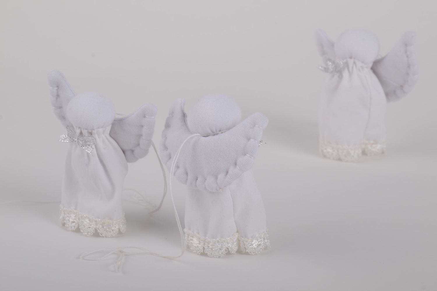 Anhänger Set Deko Hänger handmade kleine Engelfiguren Schutzengel Deko 3 Stück foto 4
