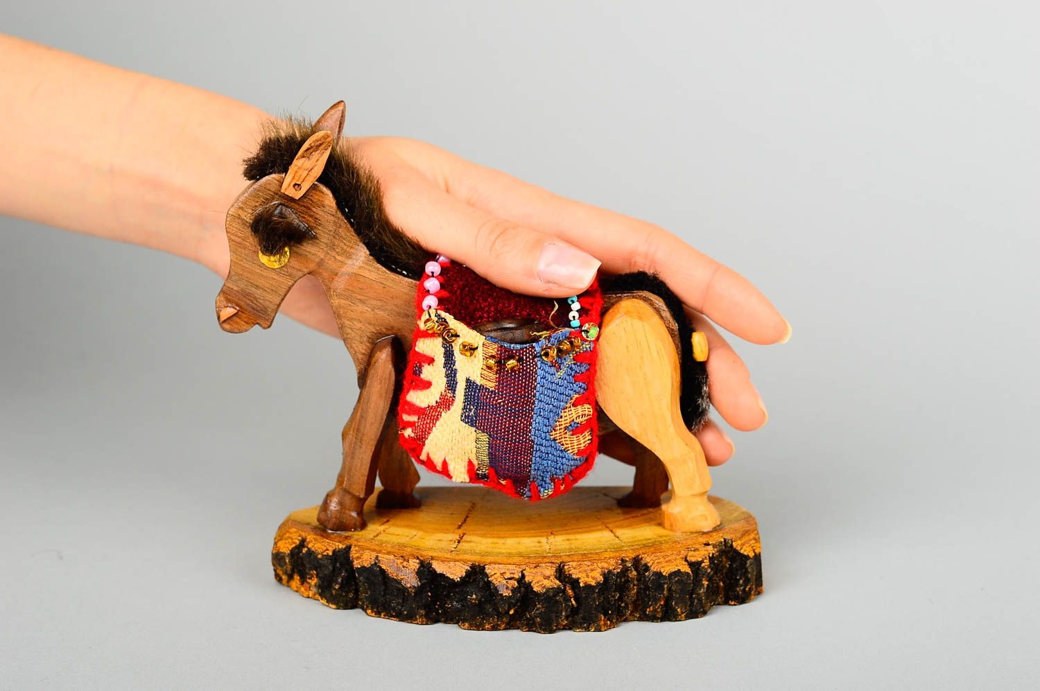 Small handmade wooden figurine modern art wood craft decorative use only photo 7