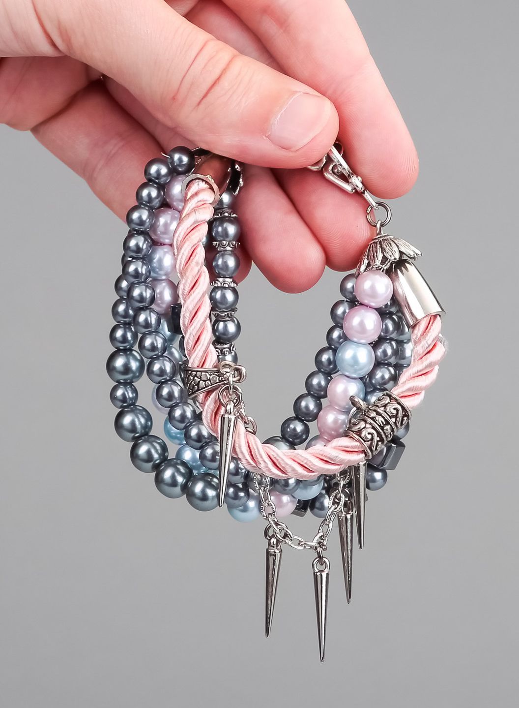 Bracelet métallique des perles en céramique Espoir photo 5