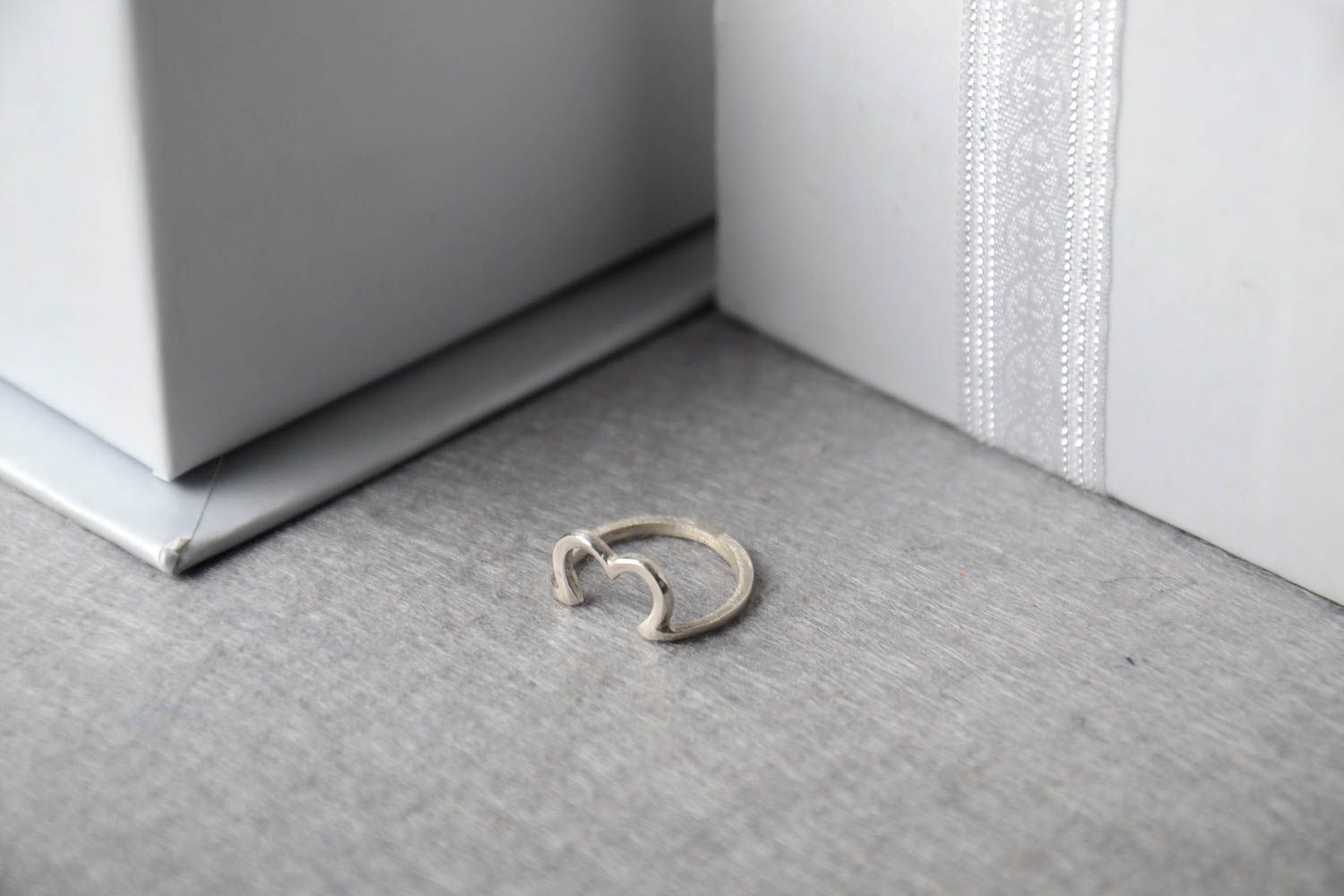 Handmade schöner Silber Ring Damen Modeschmuck Accessoire für Frauen originell foto 1
