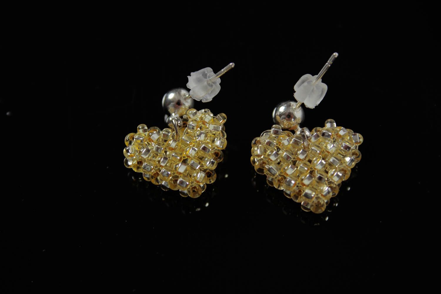 Juwelier Modeschmuck handmade gelbe handgemachte Ohrringe Glasperlen Schmuck foto 5
