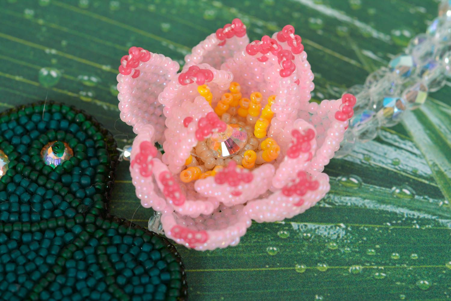 Collier en perles de rocaille Bijou fait main original Cadeau pour femme photo 4