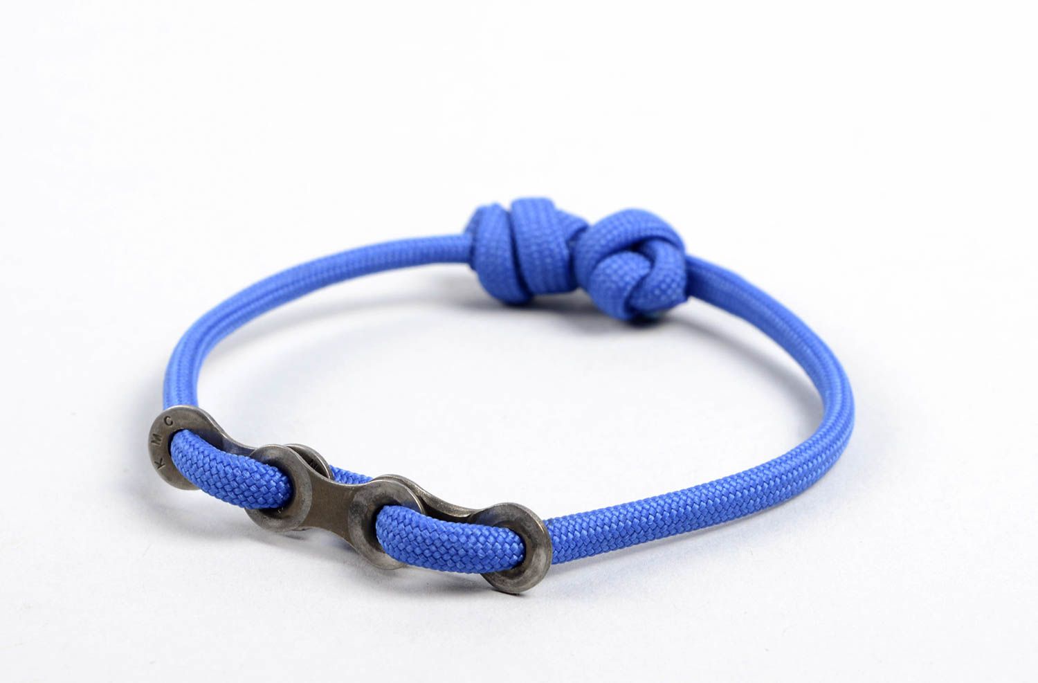 Bracelet paracorde Bijou fait main bleu fin Accessoire homme femme cadeau  photo 2