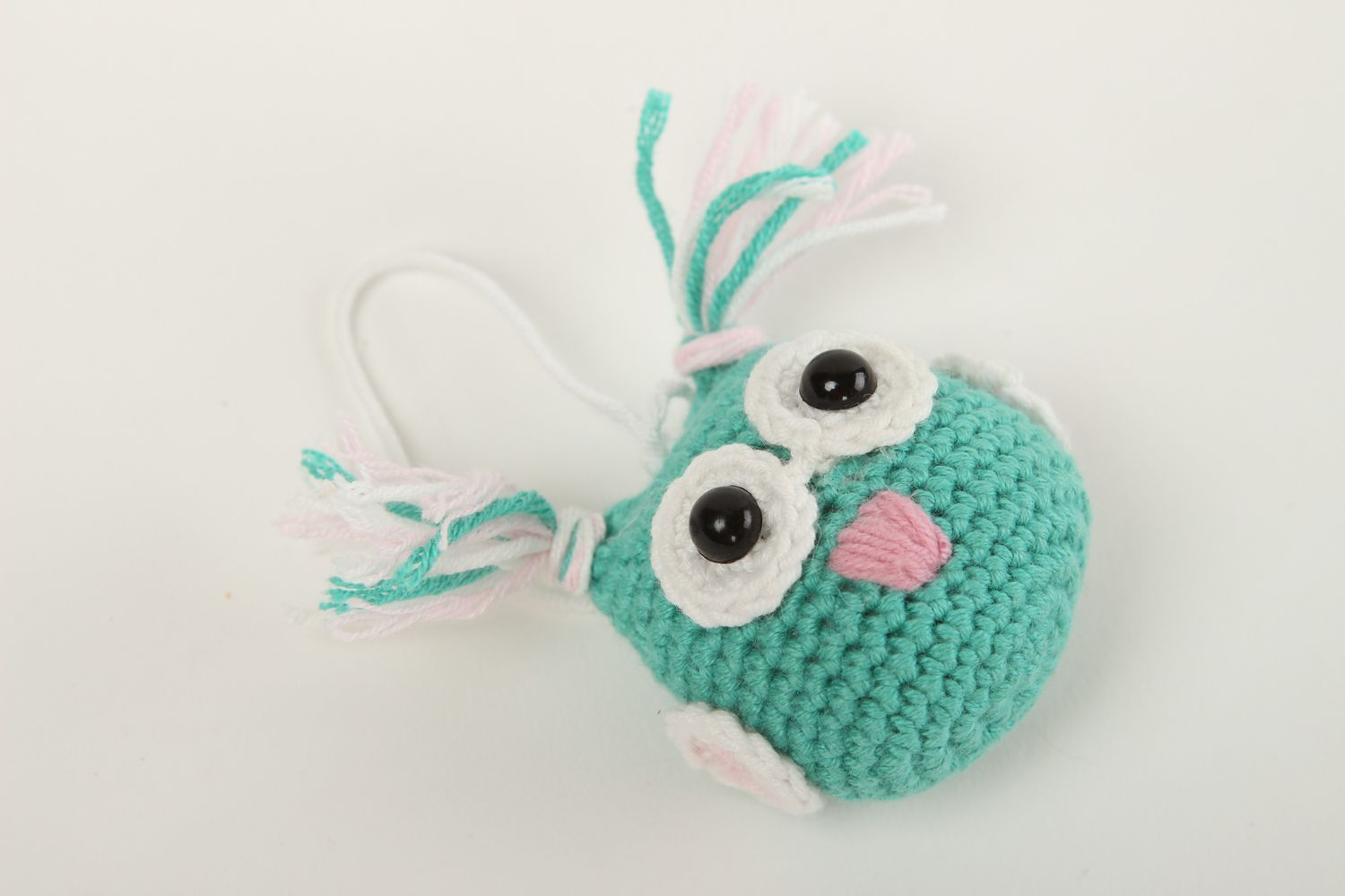 Handmade soft toy owl baby toy decorative crocheted toy cute toy for kids    photo 2