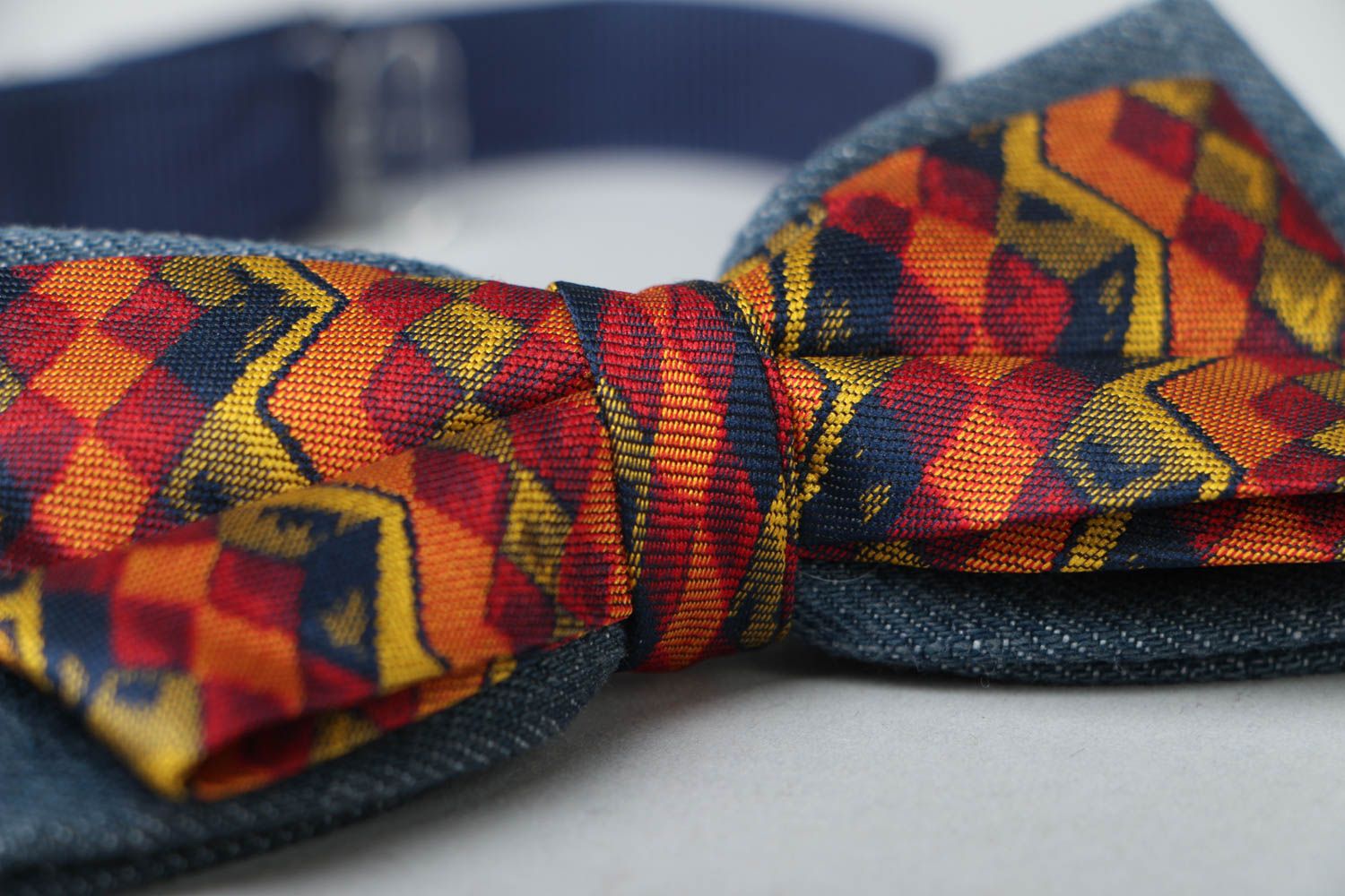 Handmade fabric bow tie photo 3