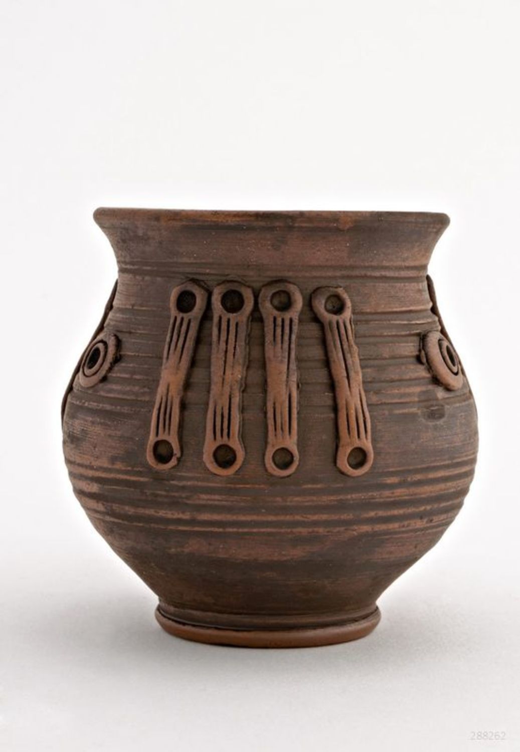 Tazza in ceramica decorativa fatta a mano Tazza di argilla Calice in ceramica 
 foto 4
