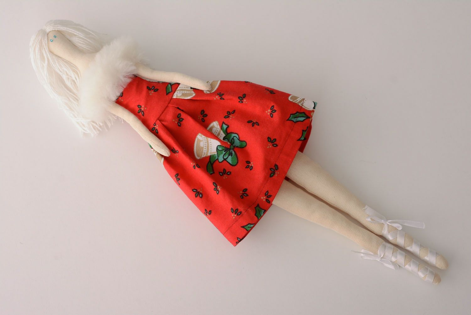 Designer doll in red dress photo 4