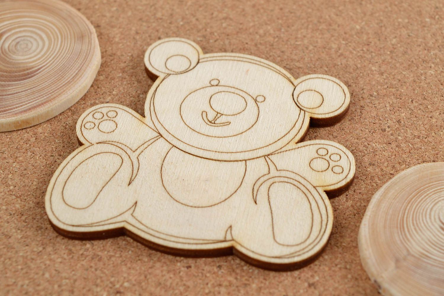 Handmade designer wooden souvenir stylish blank for creativity cute toy photo 1