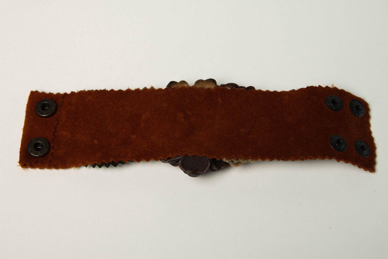 Pulsera de cuero hecha a mano bisutería artesanal accesorio para mujer foto 5